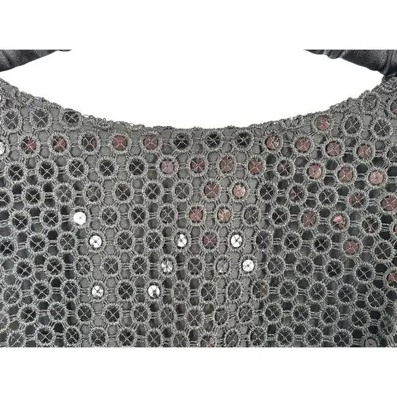 NWOT Designer Lily Pulitzer Black Sequin Aaliyah Dress Size 4 - Picture 8 of 16